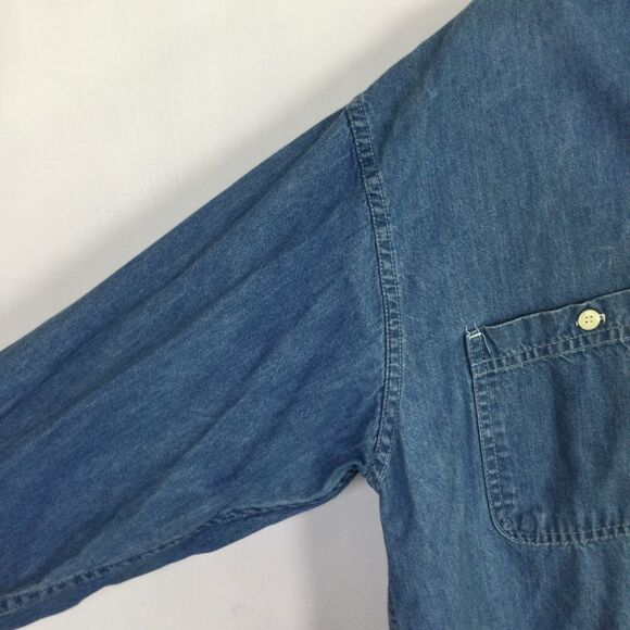 Camel Men's Joe Camel Tobacco Jazz Band Long Sleeve Shirt Blue Denim Size M - Picture 3 of 15